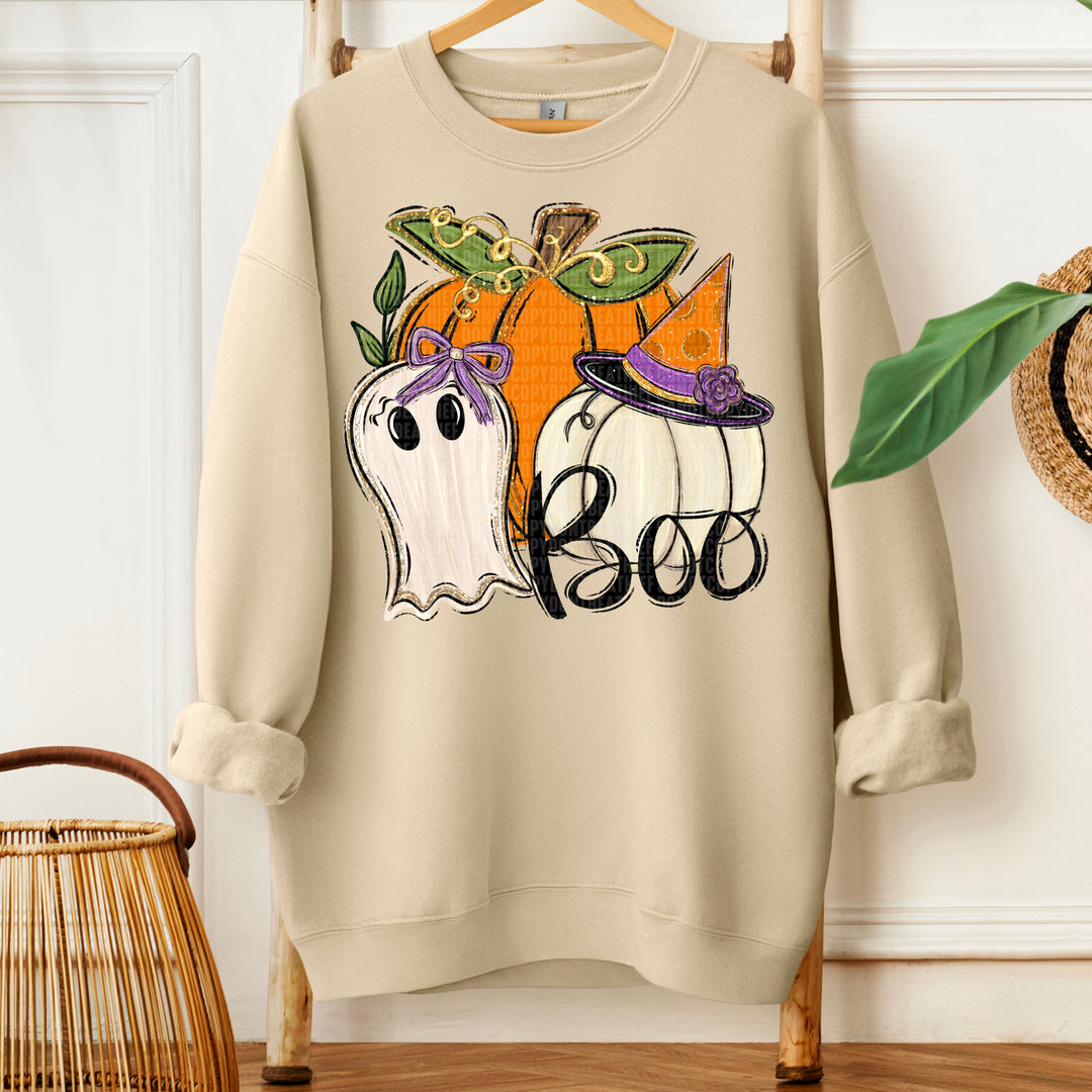 Pumpkin Ghost Boo DTF Print