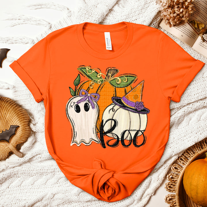 Pumpkin Ghost Boo DTF Print
