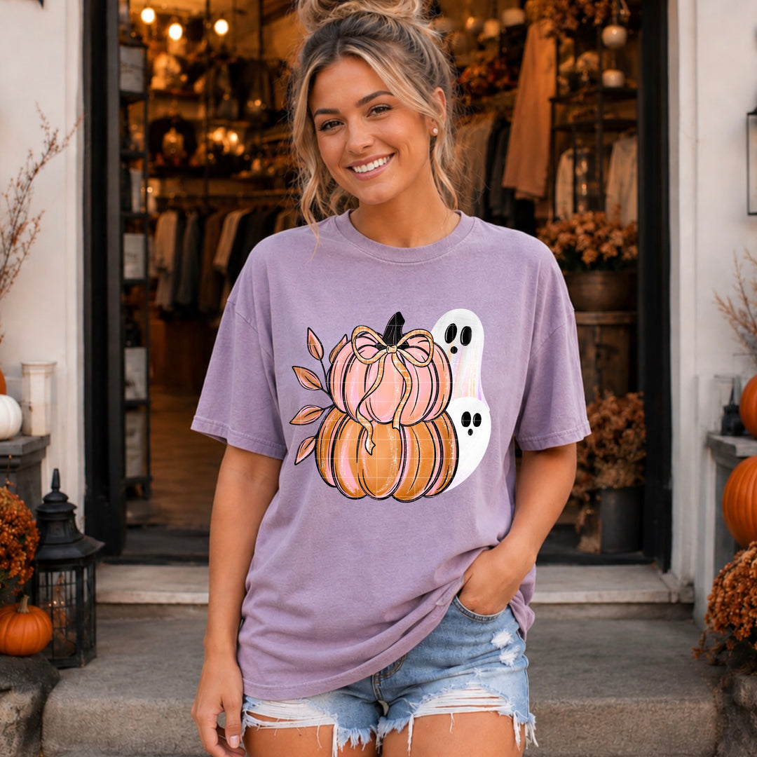 Pumpkins And Ghosts DTF Print
