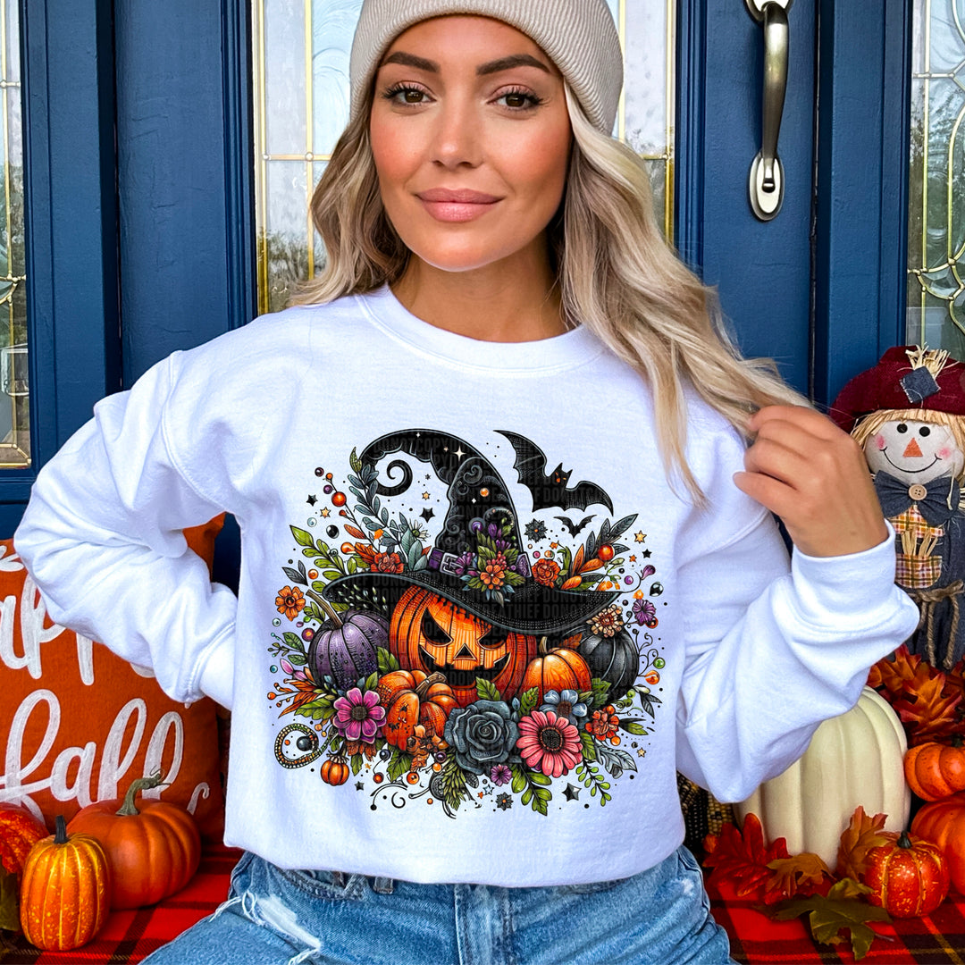 Halloween Pumpkin Witch DTF Print