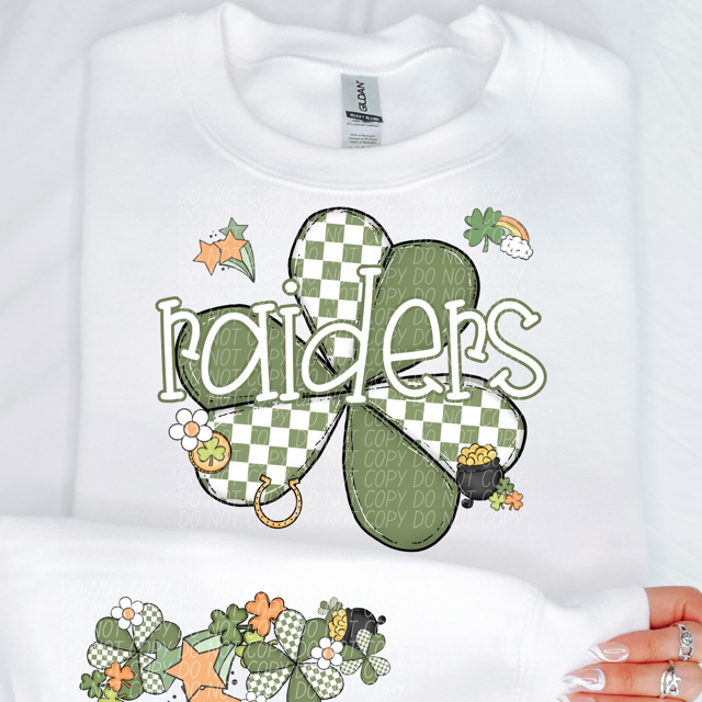 St Patrick Clover Mascots DTF Print