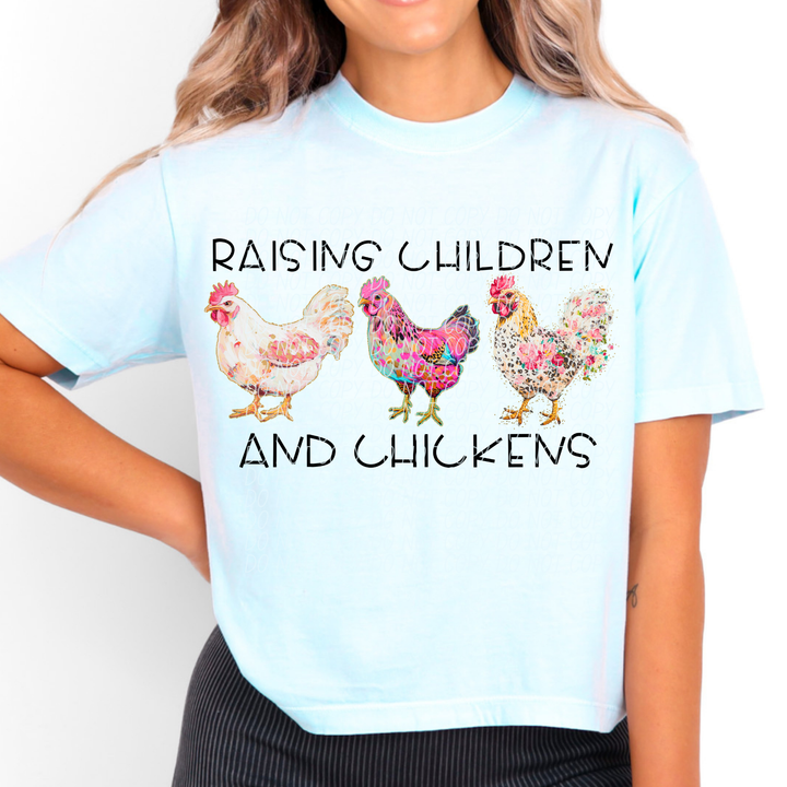 Raising Children and Chickens DTF Print