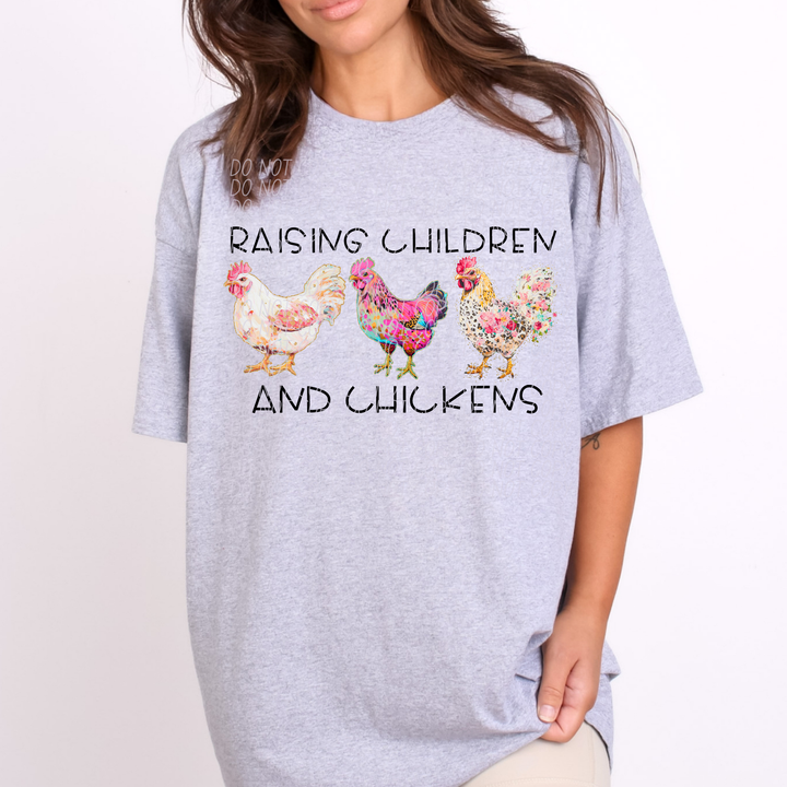 Raising Children and Chickens DTF Print