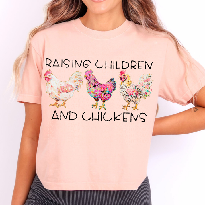 Raising Children and Chickens DTF Print