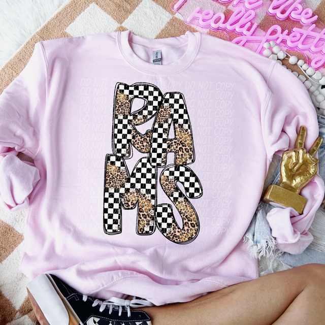 Leopard Checker School Spirit A-R DTF Print