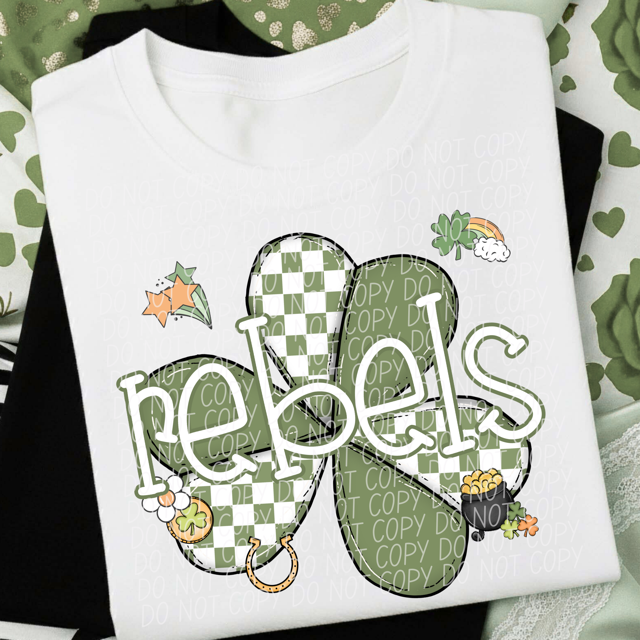 St Patrick Clover Mascots DTF Print