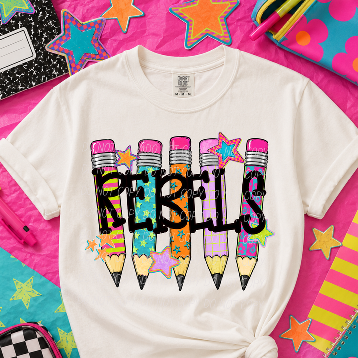Pencil Mascots DTF Print