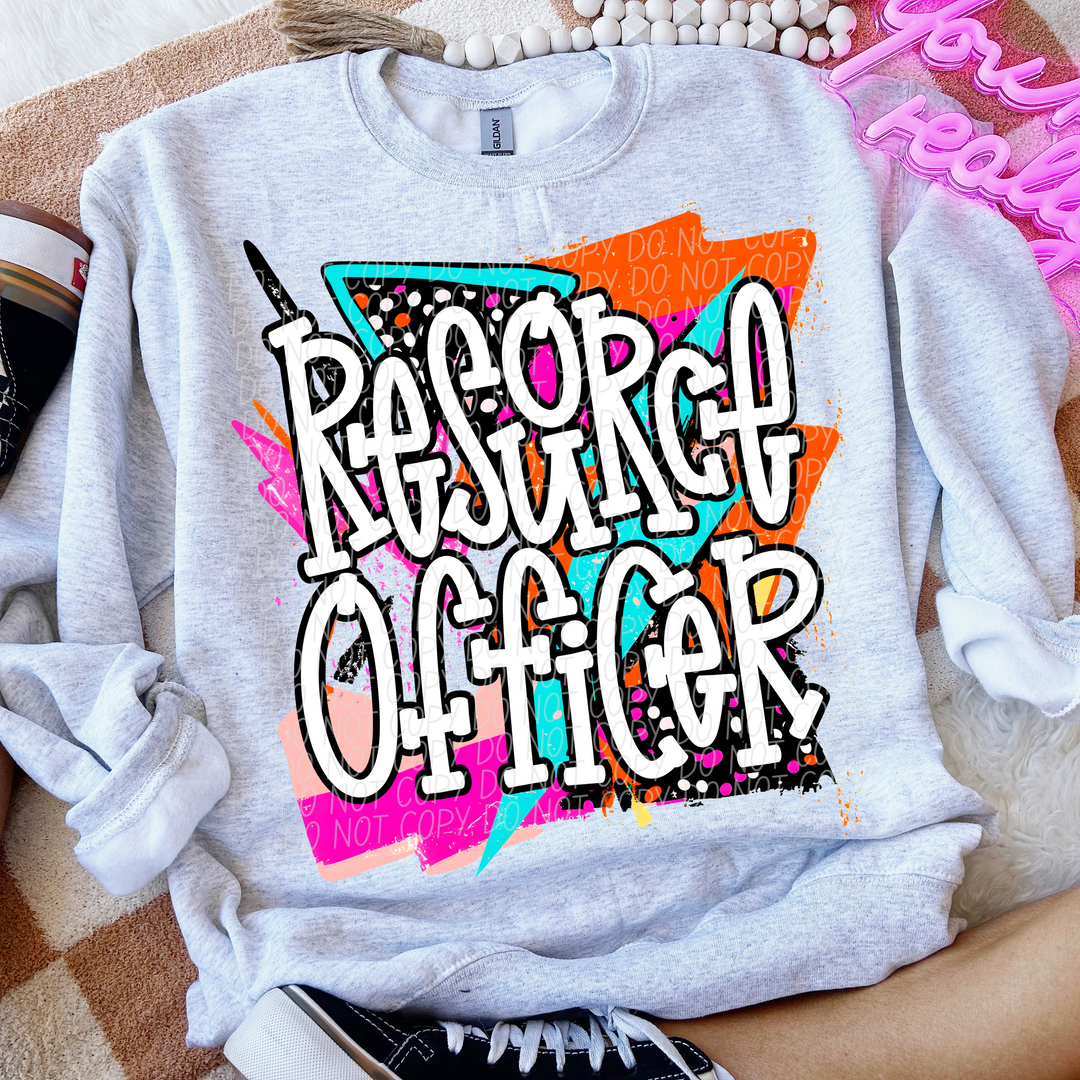 Bright Retro School Titles DTF Print