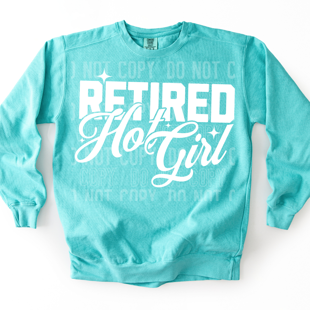 Retired Hot Girl DTF Print