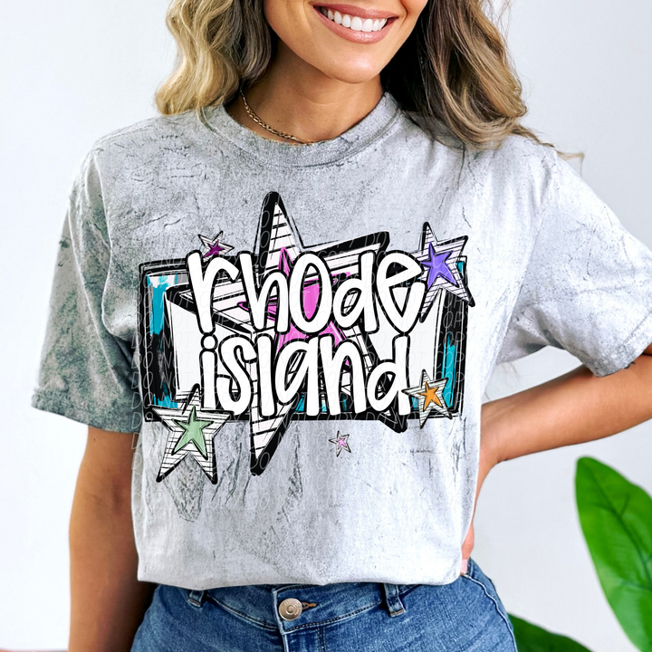 Bright Stars States DTF Print