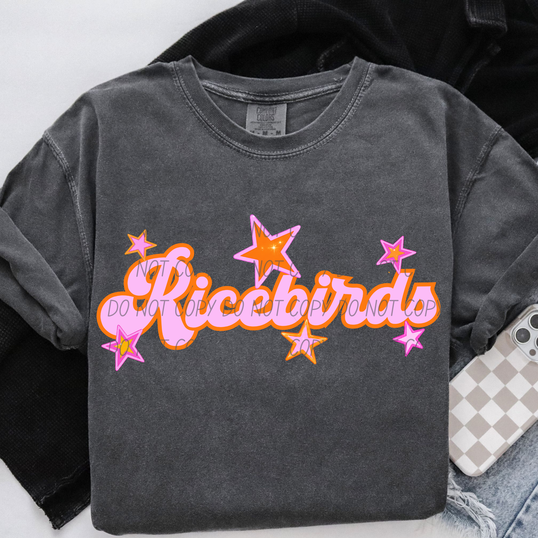Pink and Orange Mascots DTF Print