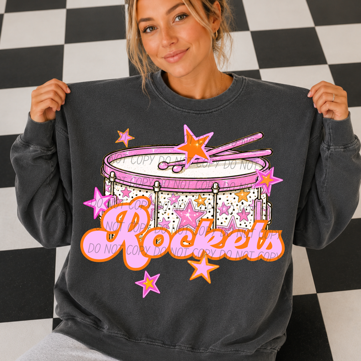 Pink Band Mascot DTF Print