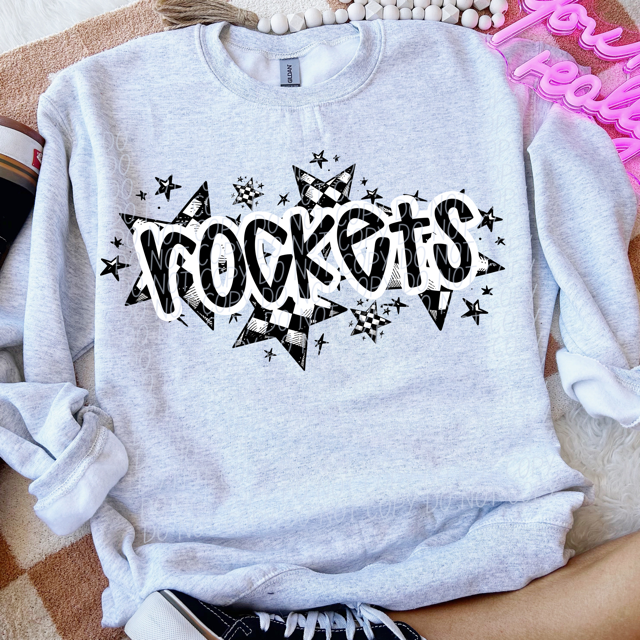 Checker Stars Mascots Youth DTF Print