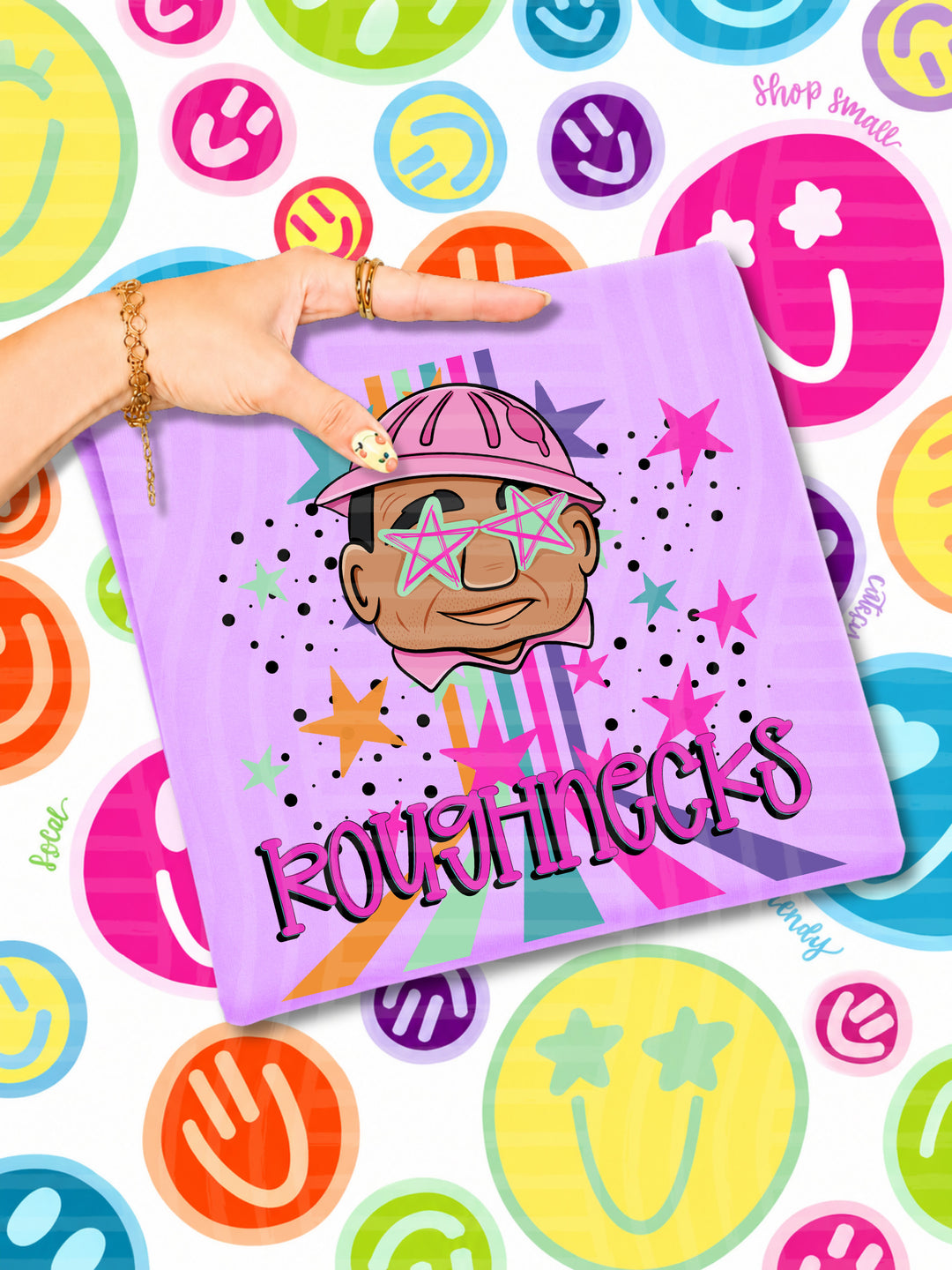 Starry Eyes Rainbow Mascots DTF Print