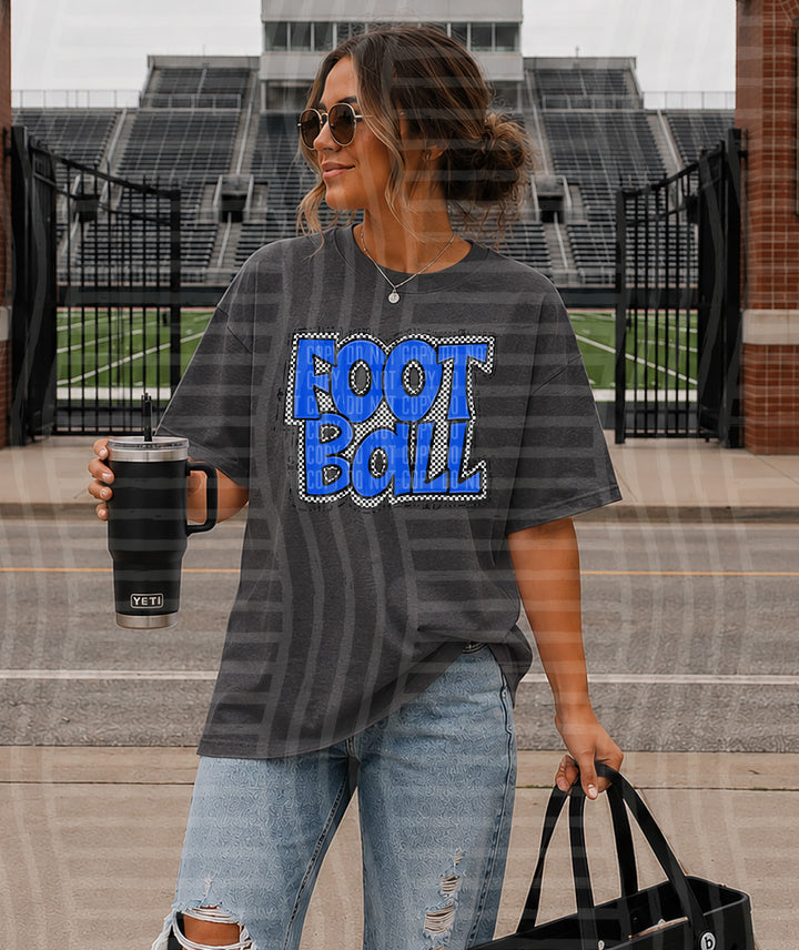 Preppy Checker Football DTF Print