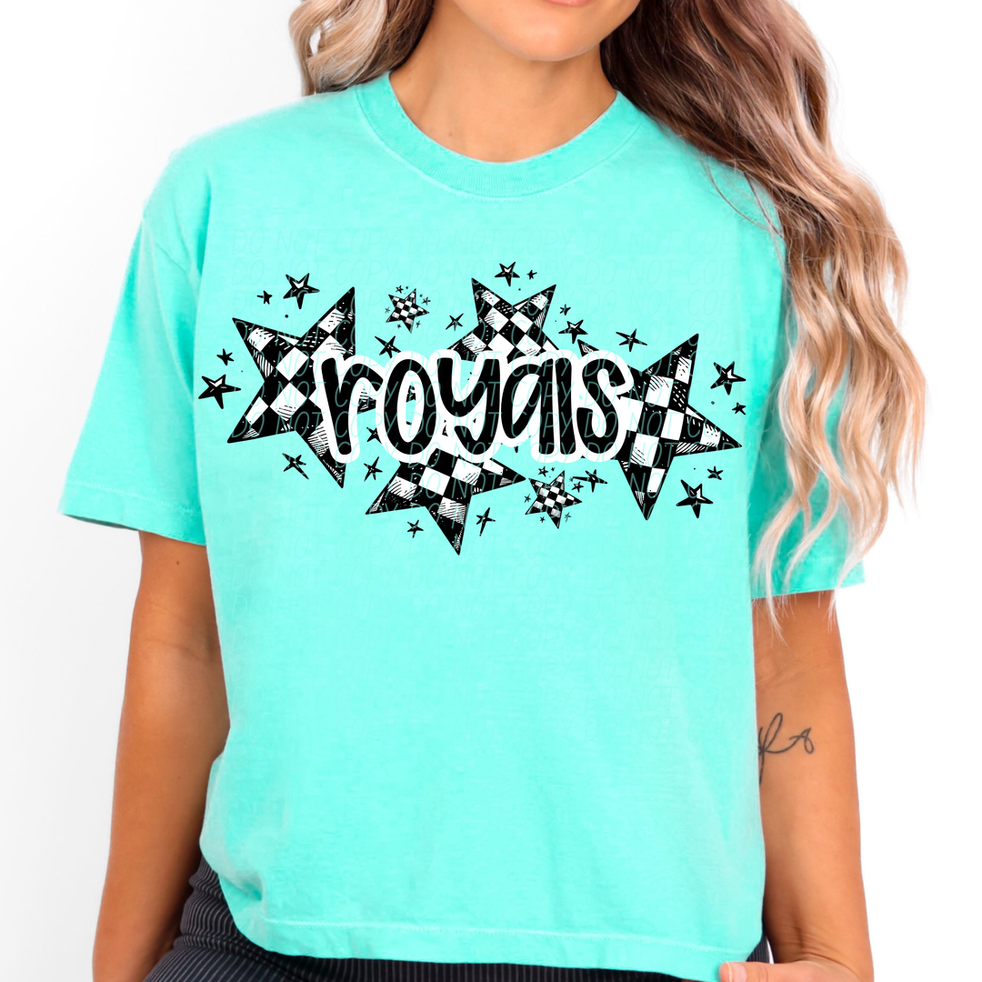 Checker Stars Mascots Youth DTF Print