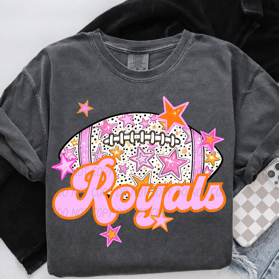 Pink Football DTF Print