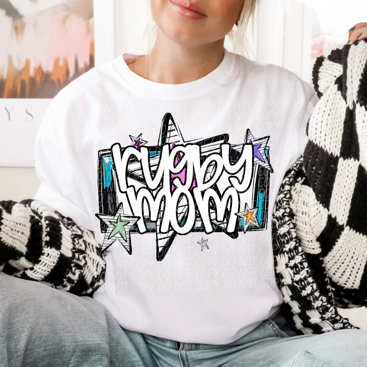 Bright Stars Sports Mom DTF Print