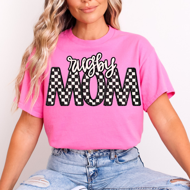 Checker Sports Mom DTF Print