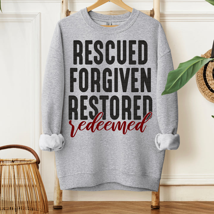 Rescued Forgiven Restore DTF Print