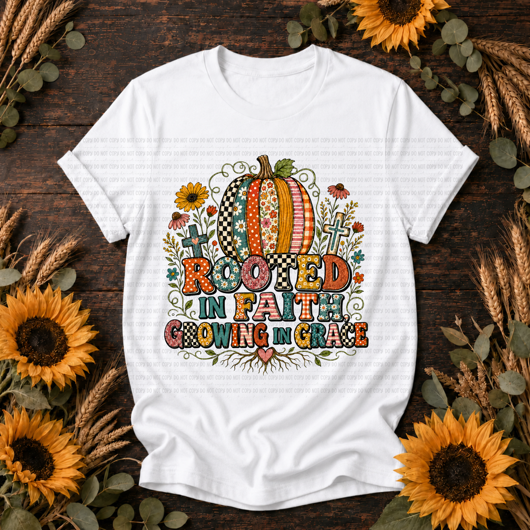 Rooted In Faith Growing In Grace DTF Print
