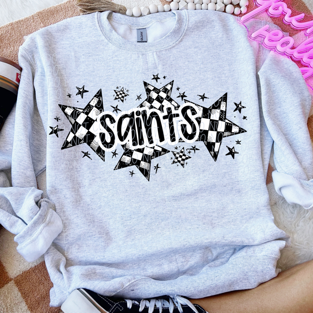 Checker Stars Mascots Youth DTF Print