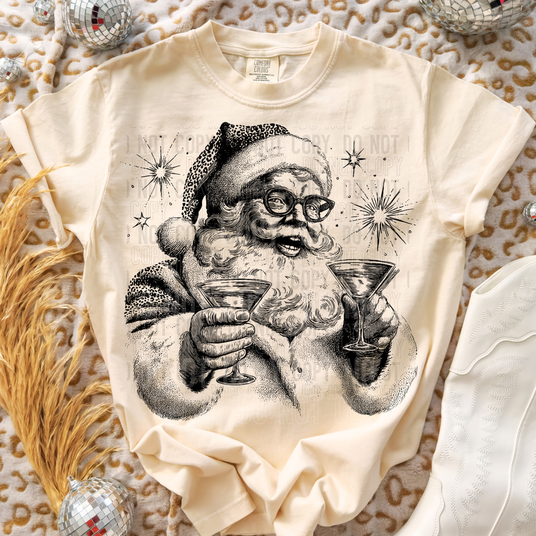 Santa Martinis DTF Print