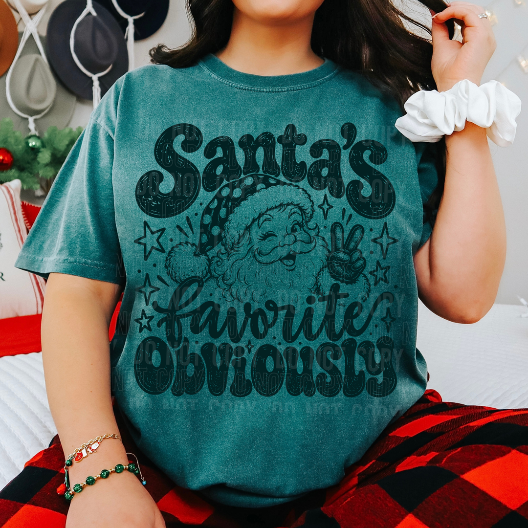 Santa’s Favorite Obviously DTF Print