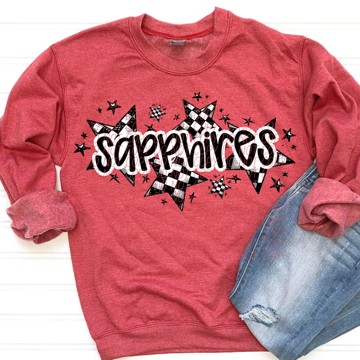 Checker Stars Mascots Youth DTF Print