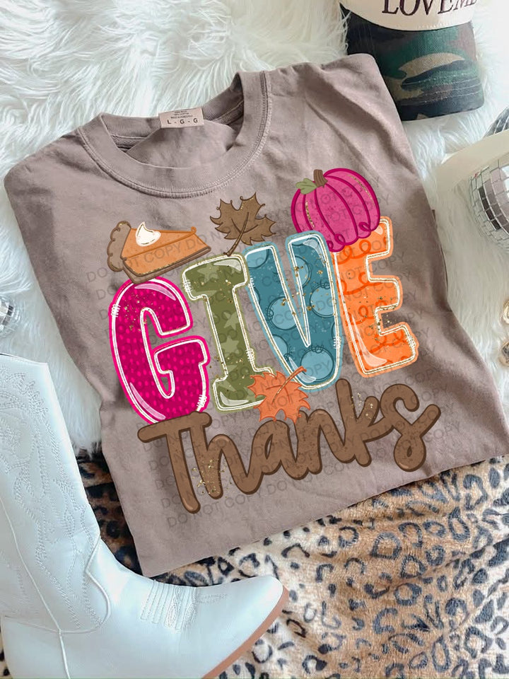 Give Thanks DTF Print