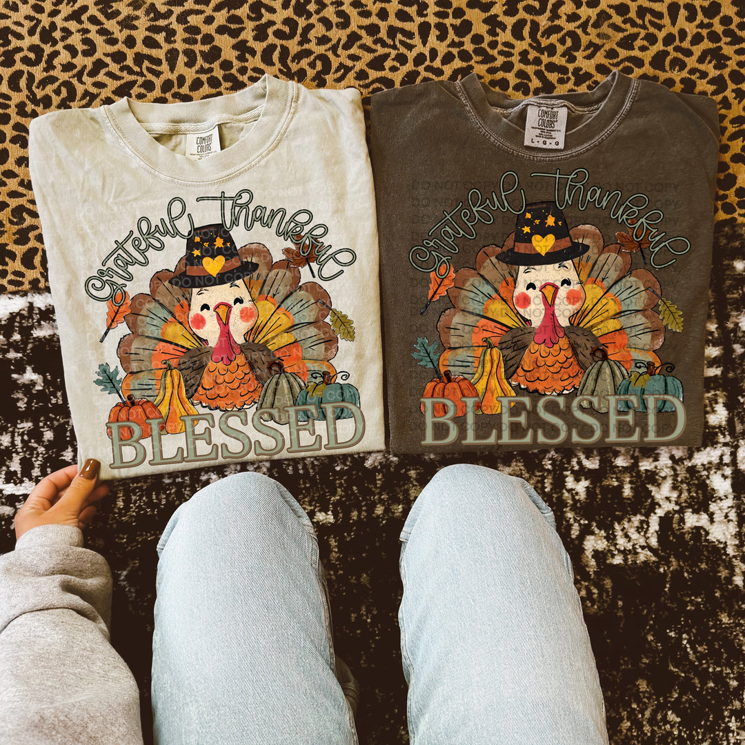 Grateful Thankful Blessed DTF Print