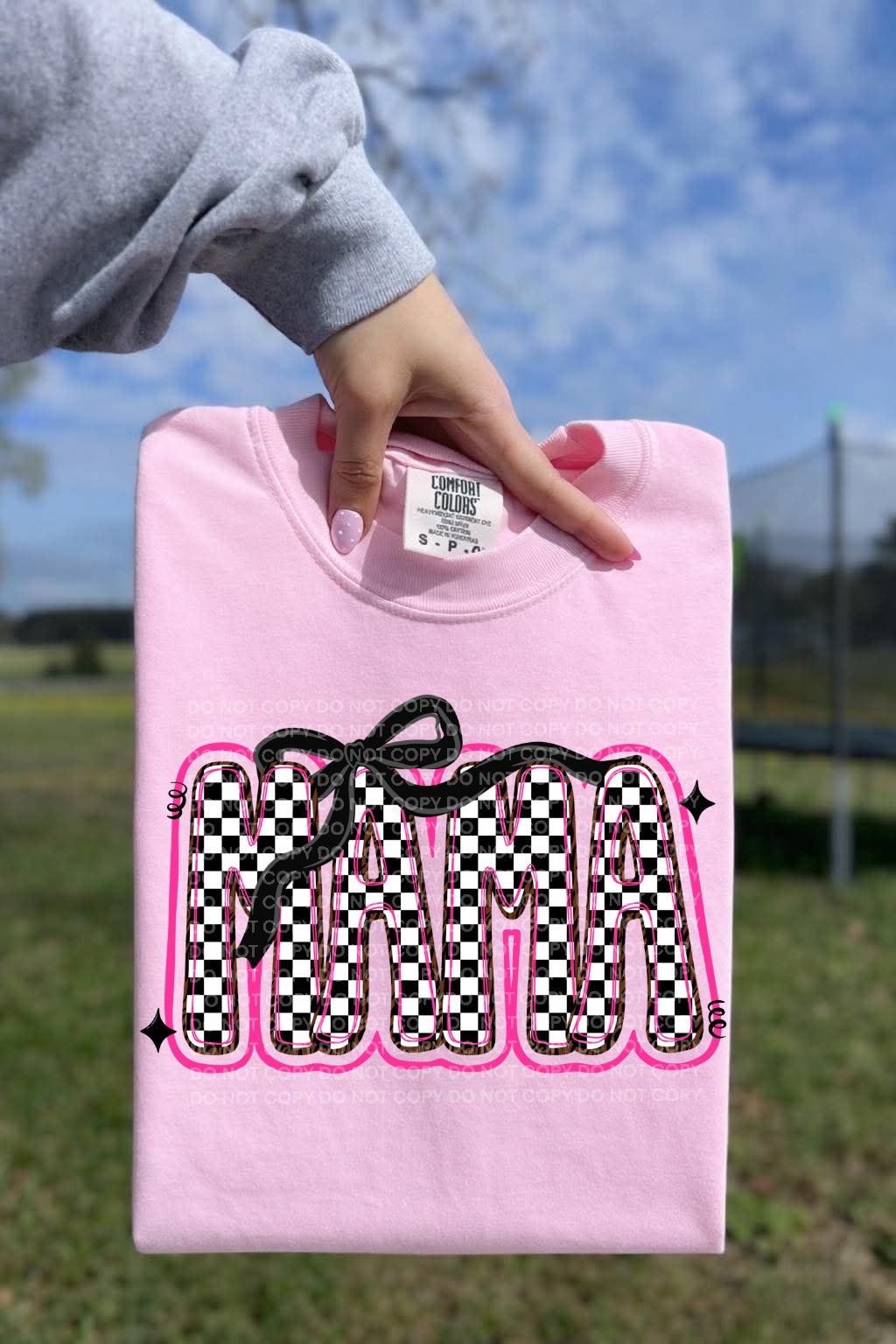 Mama Checkered DTF Print