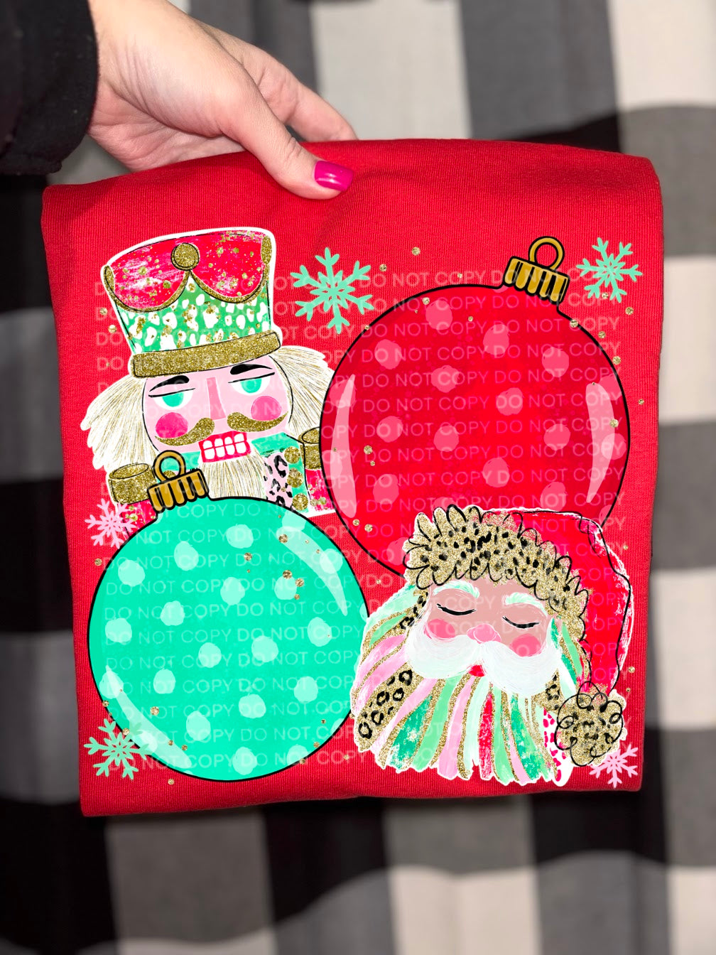 Santa And Nutcracker DTF Print