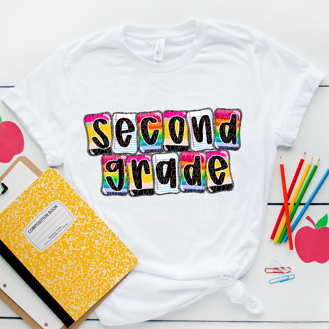 School Daze Titles DTF Print