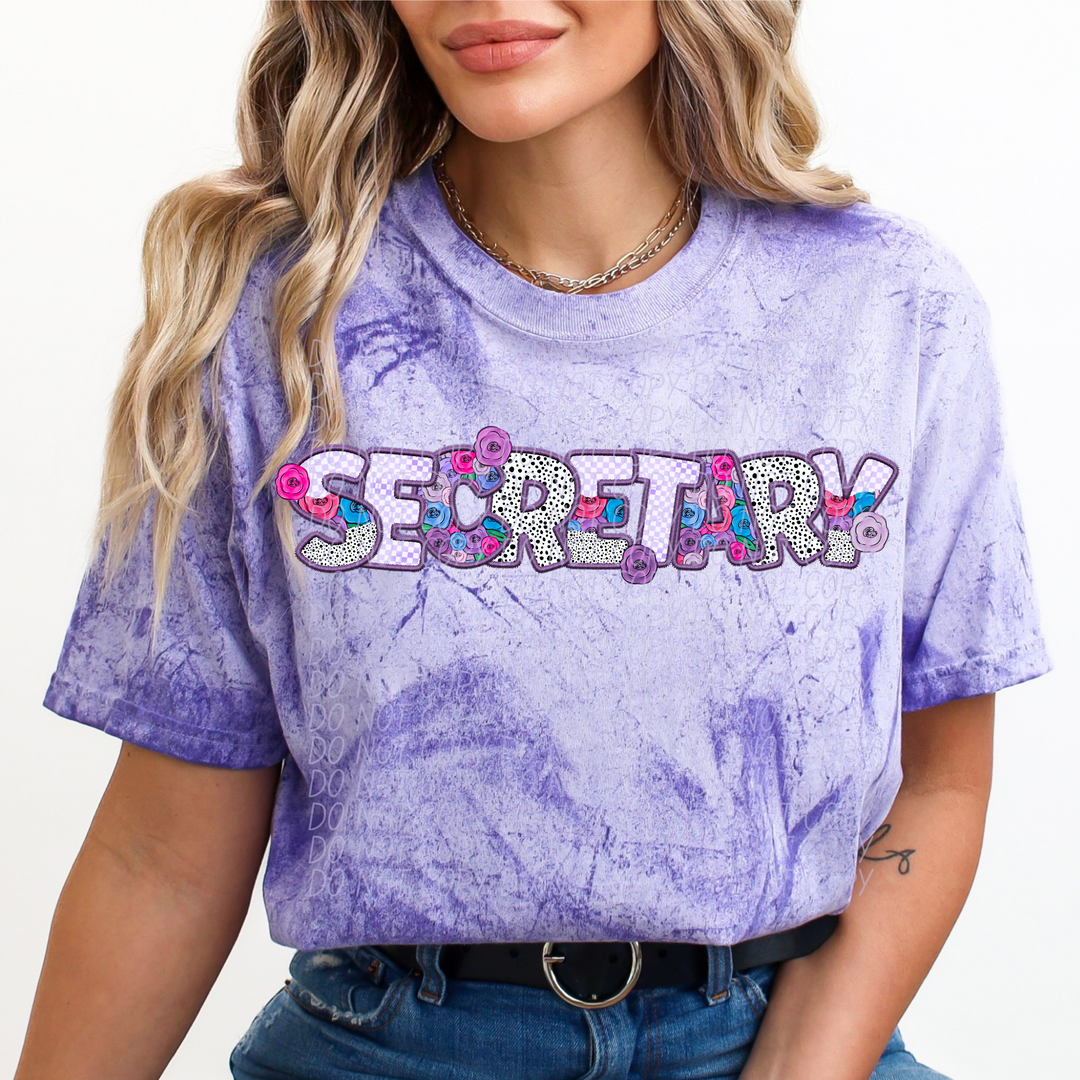 Pretty In Purple School Careers DTF Print