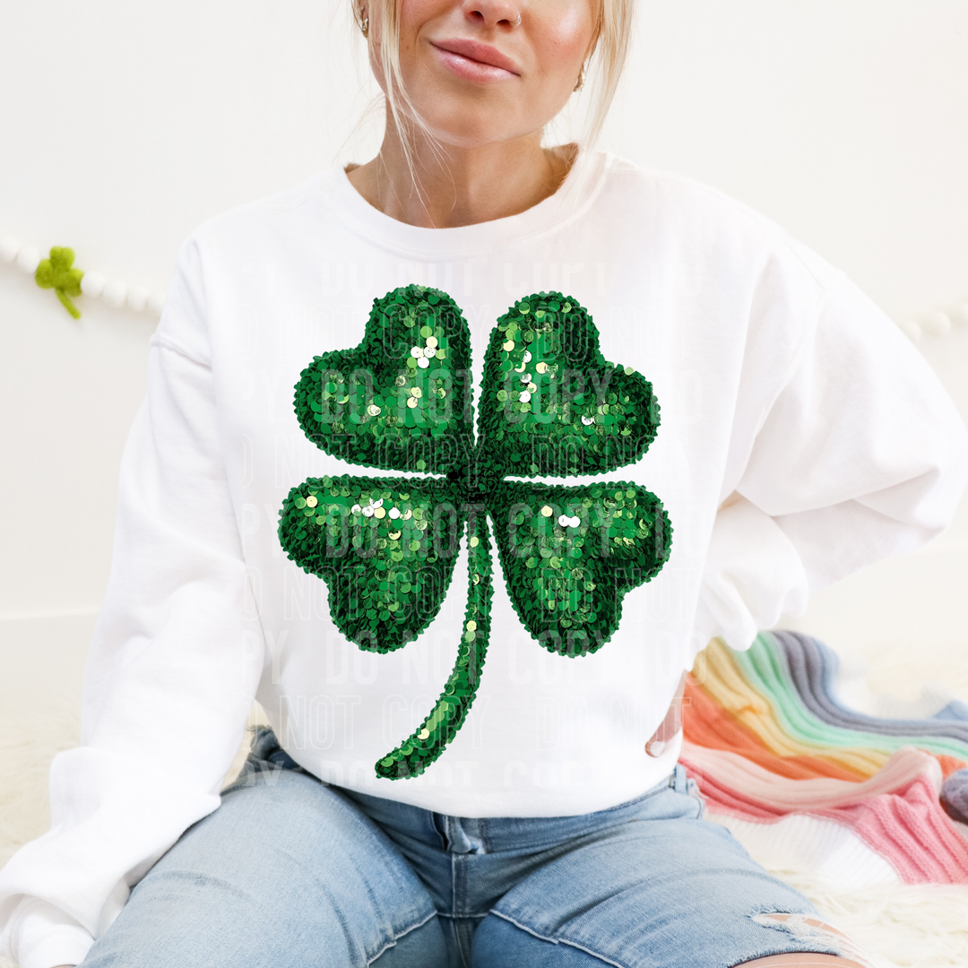 Sequin Clover DTF Print