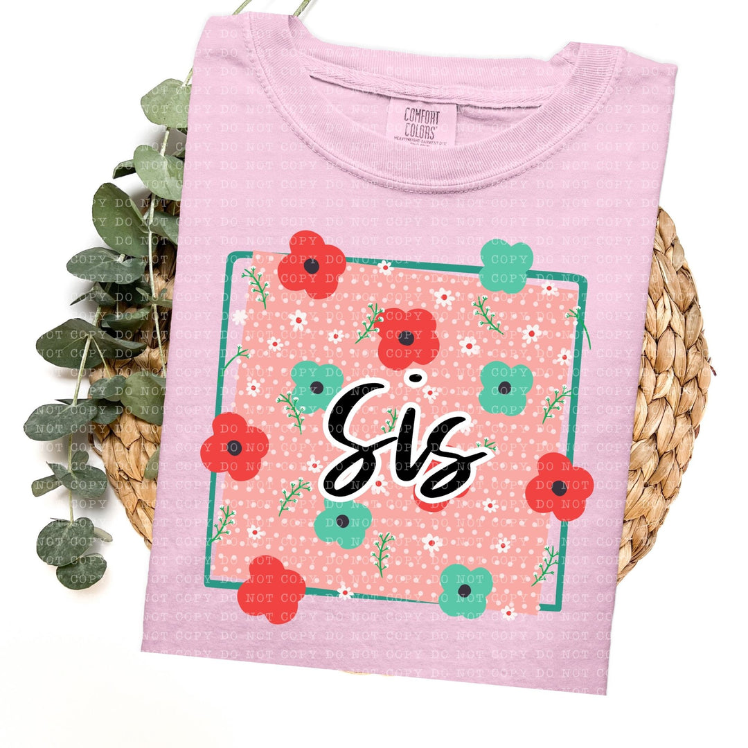 Floral Dotted Titles DTF Print