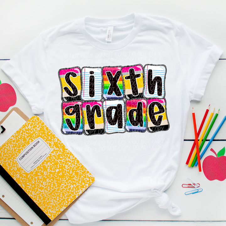 School Daze Titles DTF Print