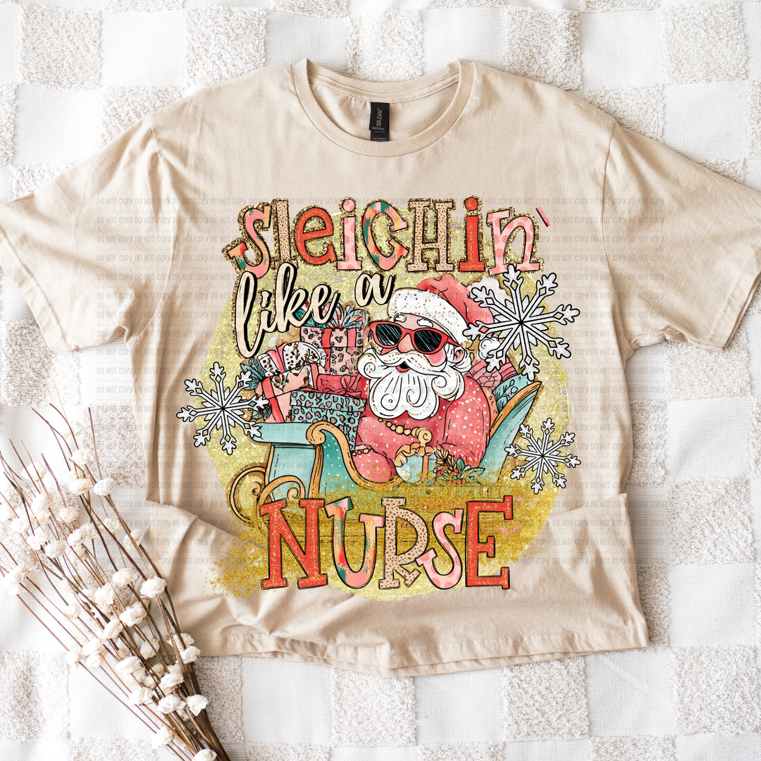 Sleighin Like a DTF Print