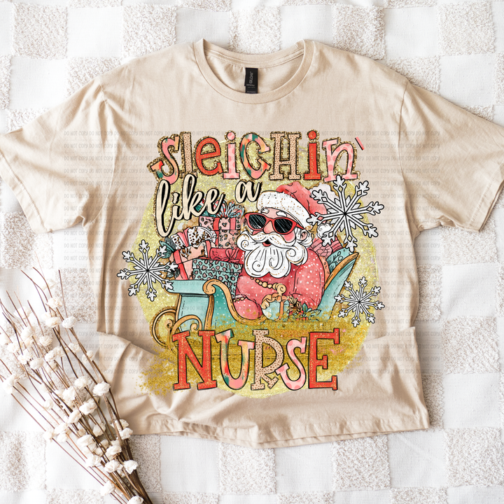 Sleighin Like a DTF Print