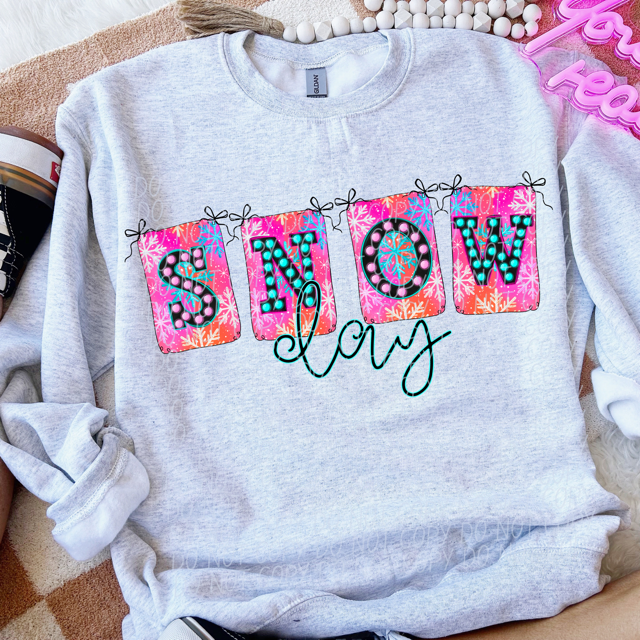 Snow Day Banner DTF Print