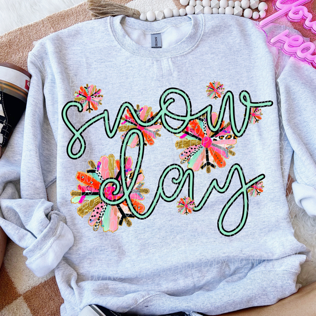Snow Day Snowflakes DTF Print
