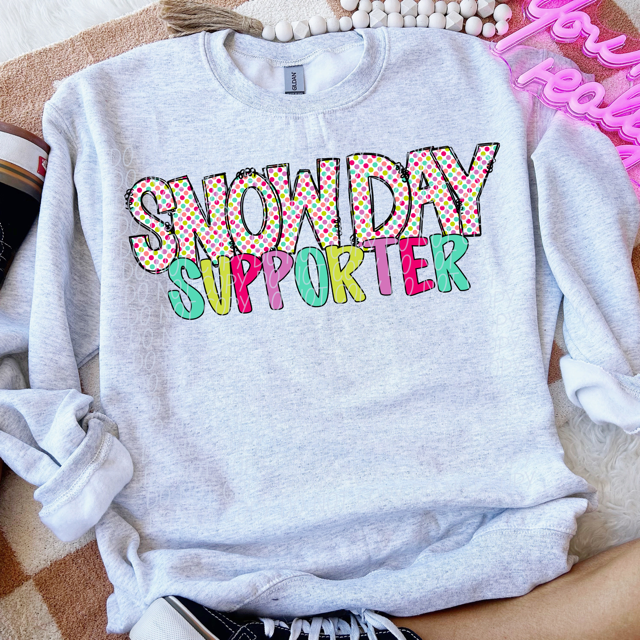Snow Day Supporter Dots DTF Print