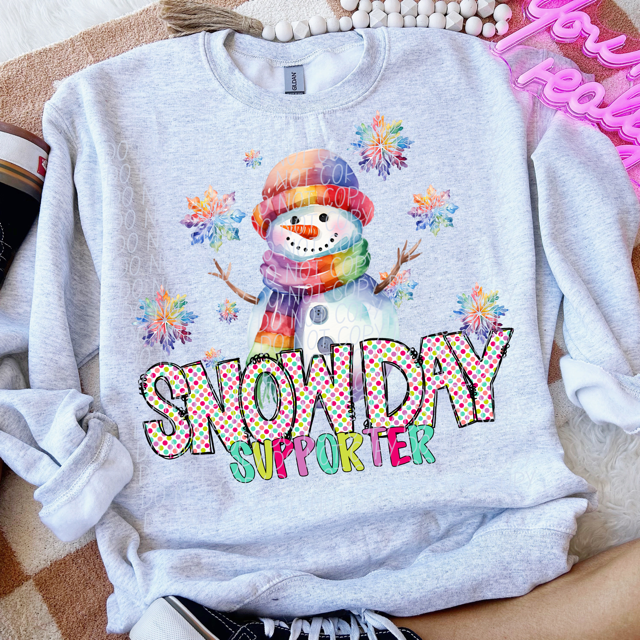 Snow Day Supporter Snowman DTF Print