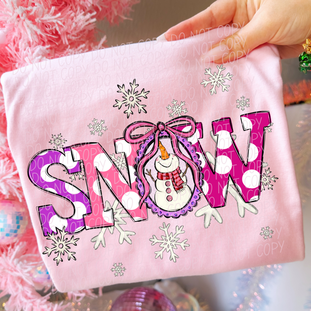 Snow Pink DTF Print