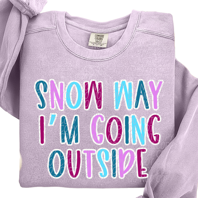 Snow Way I'm Going Outside DTF Print