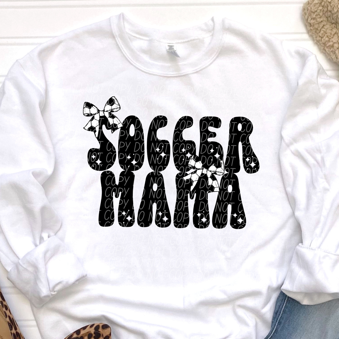Soccer Mama Bow DTF Print