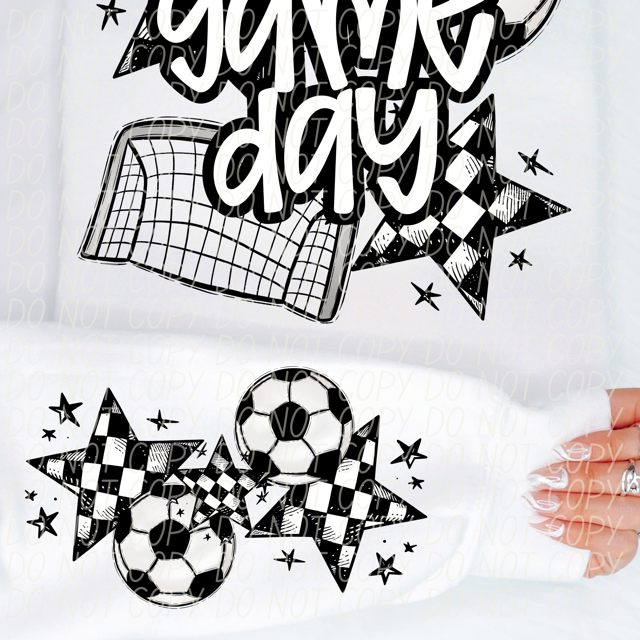 Game Day Sports Checkered Stars Set DTF Print