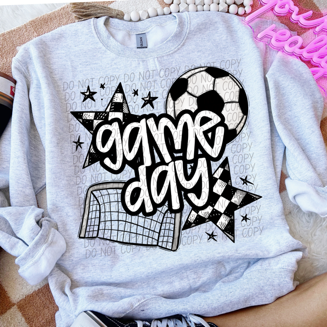 Game Day Sports Checkered Stars DTF Print