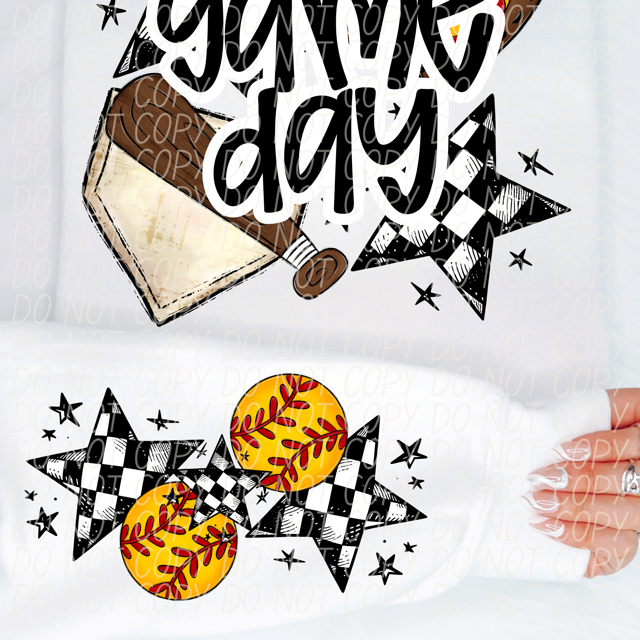 Game Day Sports Checkered Stars Set DTF Print